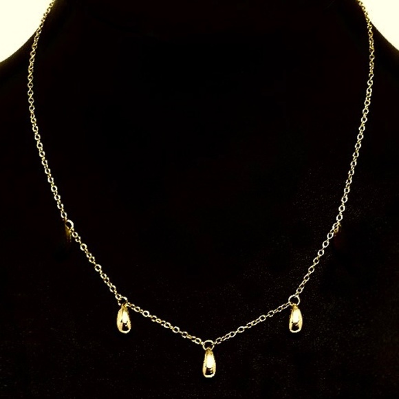Tiffany Teardrop 18K Yellow Gold Necklace